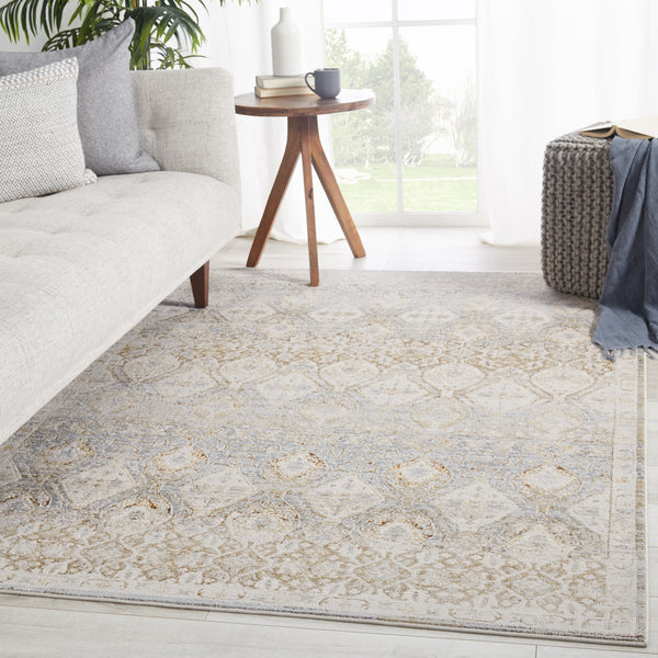 Jaipur Living Sinclaire Collection SNL01 Hakeem 35% Metallic Polyester 35% Polypropylene 30% Polyester Machine Made Transitional Oriental Rug RUG146730