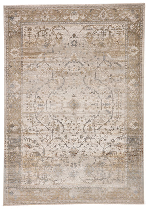 Jaipur Living Sinclaire Collection SNL02 Tajsa 35% Metallic Polyester 35% Polypropylene 30% Polyester Machine Made Transitional Medallion Rug RUG152443