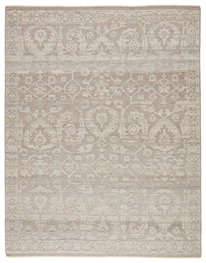 Jaipur Living Ayres Hand-Knotted Floral Taupe/ Gray Area Rug (10'X14')