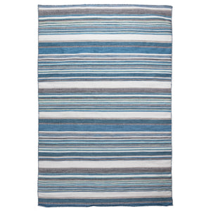 Trans-Ocean Liora Manne Sonoma Malibu Stripe Casual Indoor/Outdoor Hand Woven 100% Polyester Rug Seascape 8'3" x 11'6"