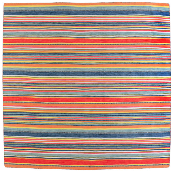 Trans-Ocean Liora Manne Sonoma Malibu Stripe Casual Indoor/Outdoor Hand Woven 100% Polyester Rug Sunscape 8' Square