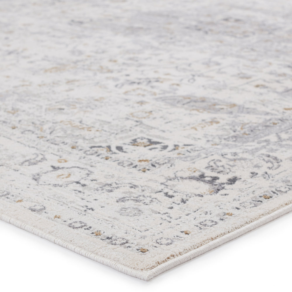 Jaipur Living Solace Collection SOC06 Ellington 53% Polypropylene 47% Shrink Polyester Machine Made Updated Traditional Medallion Rug RUG151011