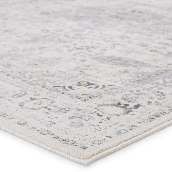 Jaipur Living Solace Collection SOC06 Ellington 53% Polypropylene 47% Shrink Polyester Machine Made Updated Traditional Medallion Rug RUG151011