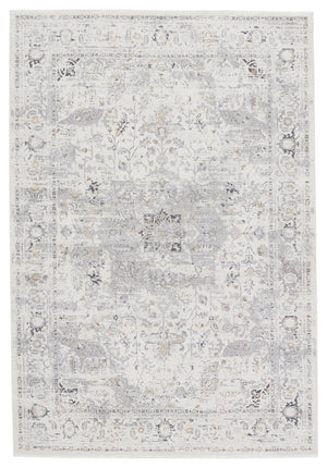 Jaipur Living Solace Collection SOC06 Ellington 53% Polypropylene 47% Shrink Polyester Machine Made Updated Traditional Medallion Rug RUG151011
