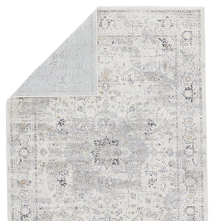 Jaipur Living Solace Collection SOC06 Ellington 53% Polypropylene 47% Shrink Polyester Machine Made Updated Traditional Medallion Rug RUG151011