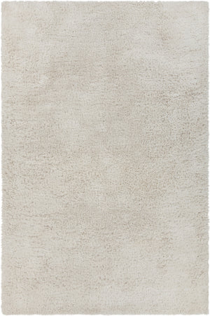 Chandra Rugs Sofie 100% Polyester Hand-Woven Contemporary Shag Rug White 9' x 13'