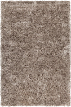 Chandra Rugs Sofie 100% Polyester Hand-Woven Contemporary Shag Rug Taupe 9' x 13'