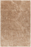 Chandra Rugs Sofie 100% Polyester Hand-Woven Contemporary Shag Rug Tan 9' x 13'
