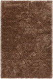 Chandra Rugs Sofie 100% Polyester Hand-Woven Contemporary Shag Rug Brown 9' x 13'