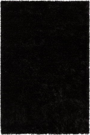 Chandra Rugs Sofie 100% Polyester Hand-Woven Contemporary Shag Rug Black 9' x 13'