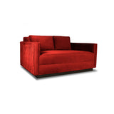 Nativa Interiors Adalyn Solid + Manufactured Wood / Velvet Commercial Grade Loveseat Red 60.00"W x 37.00"D x 30.00"H