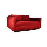 Nativa Interiors Adalyn Solid + Manufactured Wood / Velvet Commercial Grade Sofa Red 72.00"W x 37.00"D x 30.00"H