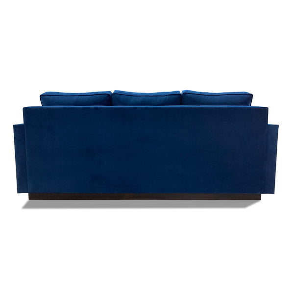 Nativa Interiors Adalyn Solid + Manufactured Wood / Velvet Commercial Grade Sofa Blue 84.00"W x 37.00"D x 30.00"H