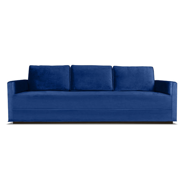 Nativa Interiors Adalyn Sofa Deep Plush Solid + Manufactured Wood / Velvet Commercial Grade Deep Plush Sofa Blue 84.00"W x 44.00"D x 30.00"H
