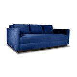 Nativa Interiors Adalyn Solid + Manufactured Wood / Velvet Commercial Grade Sofa Blue 84.00"W x 37.00"D x 30.00"H