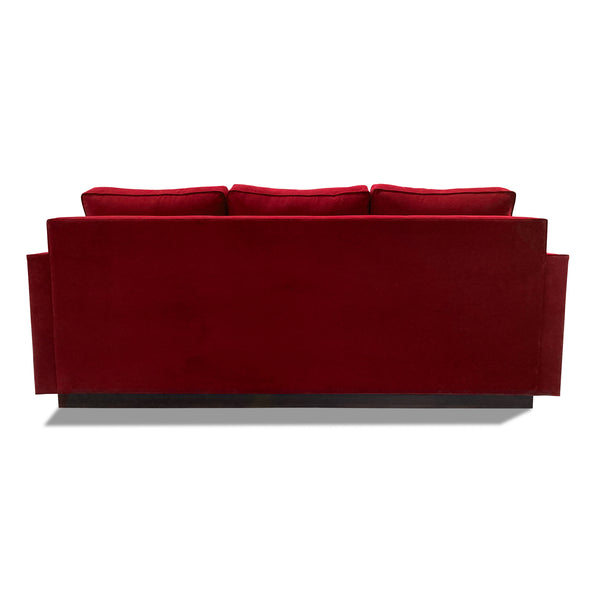 Nativa Interiors Adalyn Solid + Manufactured Wood / Velvet Commercial Grade Sofa Red 84.00"W x 37.00"D x 30.00"H