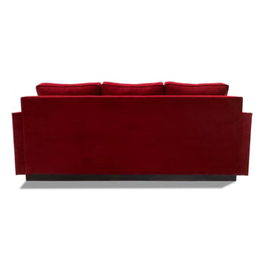 Nativa Interiors Adalyn Sofa Deep Plush Solid + Manufactured Wood / Velvet Commercial Grade Deep Plush Sofa Red 84.00"W x 44.00"D x 30.00"H