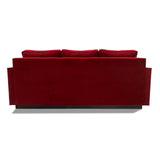 Nativa Interiors Adalyn Sofa Deep Plush Solid + Manufactured Wood / Velvet Commercial Grade Deep Plush Sofa Red 84.00"W x 44.00"D x 30.00"H
