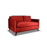 Nativa Interiors Chantel Loveseat Deep Plush Solid + Manufactured Wood / Velvet Commercial Grade Deep Plush Loveseat Red 60.00"W x 44.00"D x 30.00"H