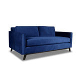 Nativa Interiors Chantel Solid + Manufactured Wood / Velvet Commercial Grade Sofa Blue 72.00"W x 37.00"D x 30.00"H