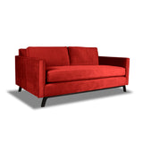 Nativa Interiors Chantel Solid + Manufactured Wood / Velvet Commercial Grade Sofa Red 72.00"W x 37.00"D x 30.00"H