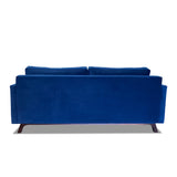 Nativa Interiors Chantel Sofa Deep Plush Solid + Manufactured Wood / Velvet Commercial Grade Deep Plush Wide Sofa Blue 84.00"W x 44.00"D x 30.00"H