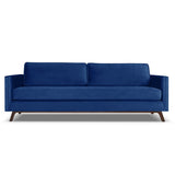 Nativa Interiors Chantel Sofa Deep Plush Solid + Manufactured Wood / Velvet Commercial Grade Deep Plush Wide Sofa Blue 84.00"W x 44.00"D x 30.00"H