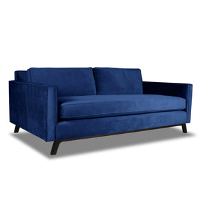 Nativa Interiors Chantel Sofa Deep Plush Solid + Manufactured Wood / Velvet Commercial Grade Deep Plush Wide Sofa Blue 84.00"W x 44.00"D x 30.00"H