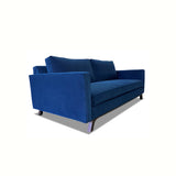 Nativa Interiors Chantel Sofa Deep Plush Solid + Manufactured Wood / Velvet Commercial Grade Deep Plush Wide Sofa Blue 84.00"W x 44.00"D x 30.00"H