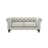 Nativa Interiors London Tufted Sofa Deep Plush Solid + Manufactured Wood / Revolution Performance Fabrics® Commercial Grade Deep Plush Tufted Sofa Grey 72.00"W x 49.50"D x 30.00"H