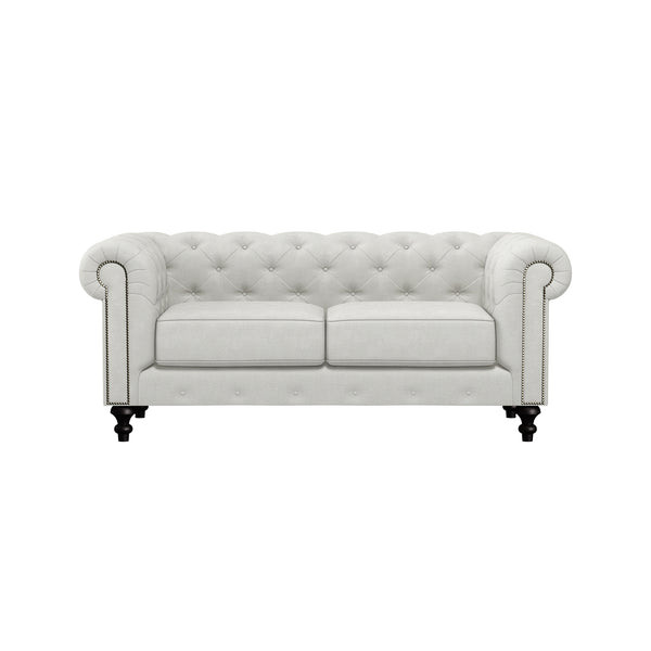 Nativa Interiors London Solid + Manufactured Wood / Revolution Performance Fabrics® Commercial Grade Tufted Sofa Off White 72.00"W x 42.50"D x 30.00"H