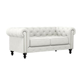 Nativa Interiors London Solid + Manufactured Wood / Revolution Performance Fabrics® Commercial Grade Tufted Sofa Off White 72.00"W x 42.50"D x 30.00"H