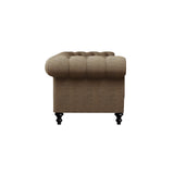 Nativa Interiors London Tufted Sofa Solid + Manufactured Wood / Revolution Performance Fabrics® Commercial Grade Extra Wide Tufted Sofa Brown 103.00"W x 42.50"D x 30.00"H