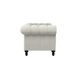 Nativa Interiors London Tufted Sofa Solid + Manufactured Wood / Revolution Performance Fabrics® Commercial Grade Wide Tufted Sofa Grey 90.00"W x 42.50"D x 30.00"H