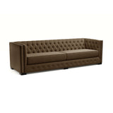 Nativa Interiors Mirel Tufted Sofa Solid + Manufactured Wood / Revolution Performance Fabrics® Commercial Grade Extra Wide Tufted Sofa Brown 108.00"W x 37.00"D x 30.00"H