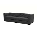 Nativa Interiors Mirel Tufted Sofa Solid + Manufactured Wood / Revolution Performance Fabrics® Commercial Grade Extra Wide Tufted Sofa Charcoal 108.00"W x 37.00"D x 30.00"H