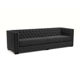 Nativa Interiors Mirel Tufted Sofa Solid + Manufactured Wood / Revolution Performance Fabrics® Commercial Grade Extra Wide Tufted Sofa Charcoal 108.00"W x 37.00"D x 30.00"H