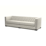 Nativa Interiors Mirel Tufted Sofa Solid + Manufactured Wood / Revolution Performance Fabrics® Commercial Grade Extra Wide Tufted Sofa Grey 108.00"W x 37.00"D x 30.00"H