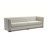 Nativa Interiors Mirel Tufted Sofa Solid + Manufactured Wood / Revolution Performance Fabrics® Commercial Grade Extra Wide Tufted Sofa Grey 108.00"W x 37.00"D x 30.00"H