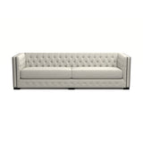 Nativa Interiors Mirel Tufted Sofa Deep Plush Solid + Manufactured Wood / Revolution Performance Fabrics® Commercial Grade Deep Plush Extra Wide Tufted Sofa Grey 108.00"W x 44.00"D x 30.00"H