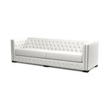 Nativa Interiors Mirel Tufted Sofa Deep Plush Solid + Manufactured Wood / Revolution Performance Fabrics® Commercial Grade Deep Plush Extra Wide Tufted Sofa Off White 108.00"W x 44.00"D x 30.00"H