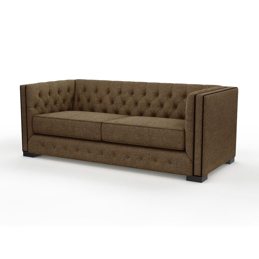 Nativa Interiors Mirel Tufted Sofa Deep Plush Solid + Manufactured Wood / Revolution Performance Fabrics® Commercial Grade Deep Plush Tufted Sofa Brown 80.00"W x 44.00"D x 30.00"H
