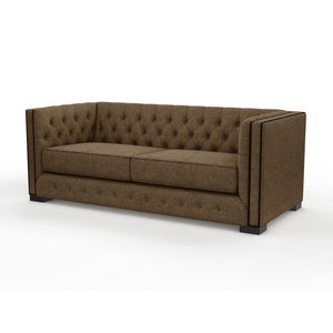 Nativa Interiors Mirel Solid + Manufactured Wood / Revolution Performance Fabrics® Commercial Grade Tufted Sofa Brown 80.00"W x 37.00"D x 30.00"H