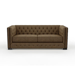 Nativa Interiors Mirel Solid + Manufactured Wood / Revolution Performance Fabrics® Commercial Grade Tufted Sofa Brown 80.00"W x 37.00"D x 30.00"H