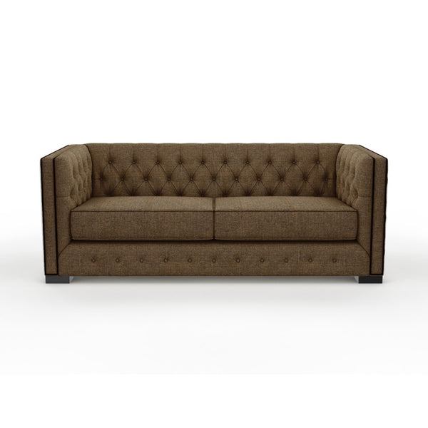 Nativa Interiors Mirel Solid + Manufactured Wood / Revolution Performance Fabrics® Commercial Grade Tufted Sofa Brown 80.00"W x 37.00"D x 30.00"H