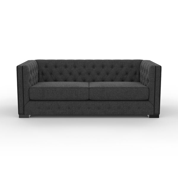 Nativa Interiors Mirel Solid + Manufactured Wood / Revolution Performance Fabrics® Commercial Grade Tufted Sofa Charcoal 80.00"W x 37.00"D x 30.00"H