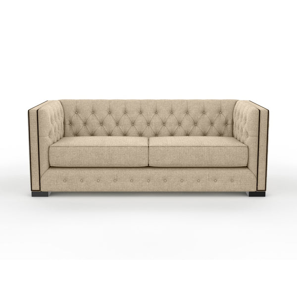 Nativa Interiors Mirel Solid + Manufactured Wood / Revolution Performance Fabrics® Commercial Grade Tufted Sofa Flax 80.00"W x 37.00"D x 30.00"H