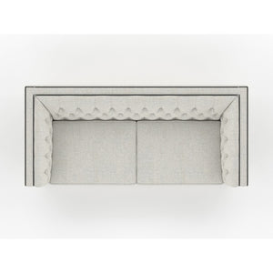 Nativa Interiors Mirel Tufted Sofa Deep Plush Solid + Manufactured Wood / Revolution Performance Fabrics® Commercial Grade Deep Plush Tufted Sofa Grey 80.00"W x 44.00"D x 30.00"H