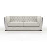 Nativa Interiors Mirel Tufted Sofa Deep Plush Solid + Manufactured Wood / Revolution Performance Fabrics® Commercial Grade Deep Plush Tufted Sofa Grey 80.00"W x 44.00"D x 30.00"H