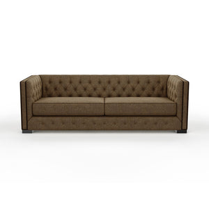 Nativa Interiors Mirel Tufted Sofa Solid + Manufactured Wood / Revolution Performance Fabrics® Commercial Grade Wide Tufted Sofa Brown 94.00"W x 37.00"D x 30.00"H